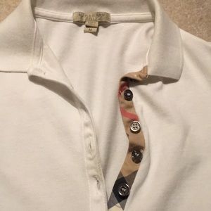Burberry ruffle sleeve polo